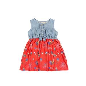 Shea Baby Girls Dress 3T Red White Blue USA Patriotic 4th of July Americana
